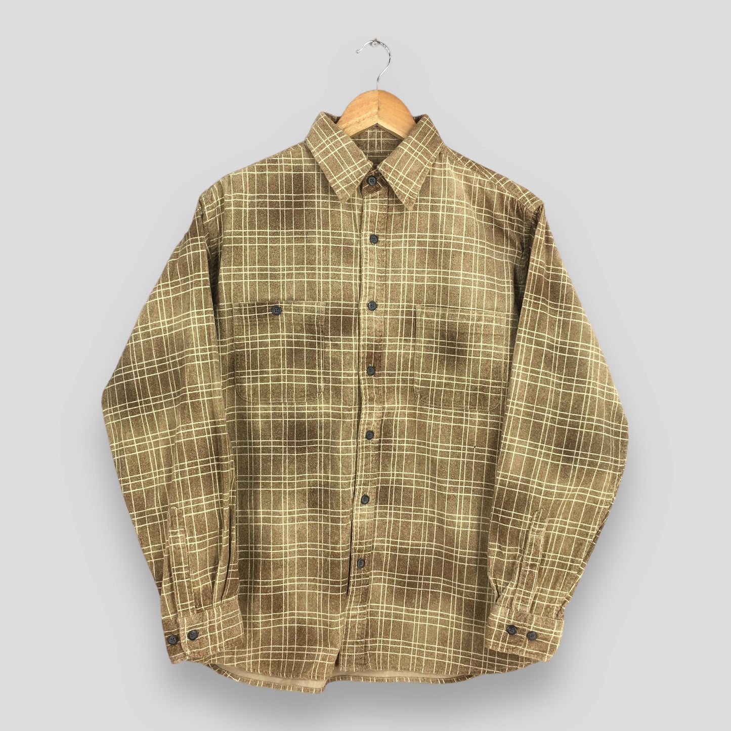 Eagle Club Checkered Brown Shirt Flannel Medium