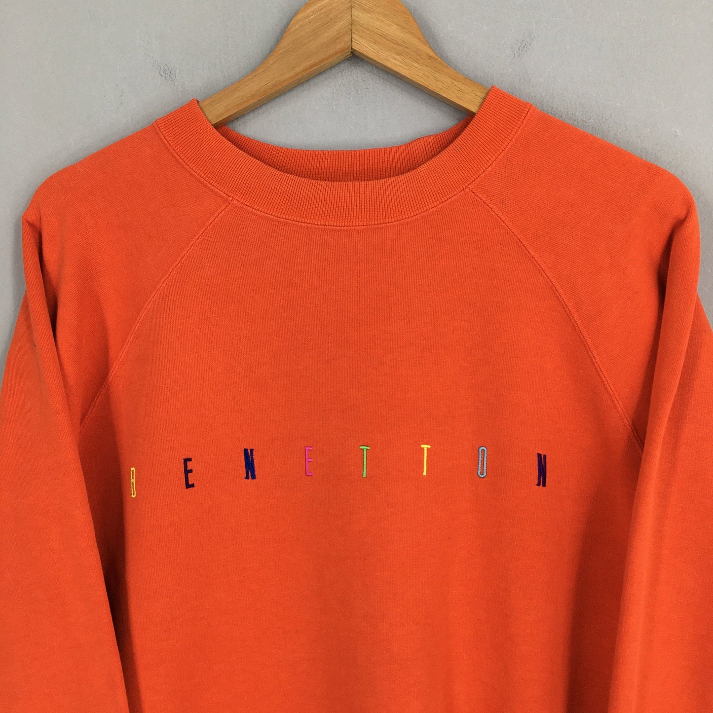 United Colors Of Benetton Orange Sweaters Medium