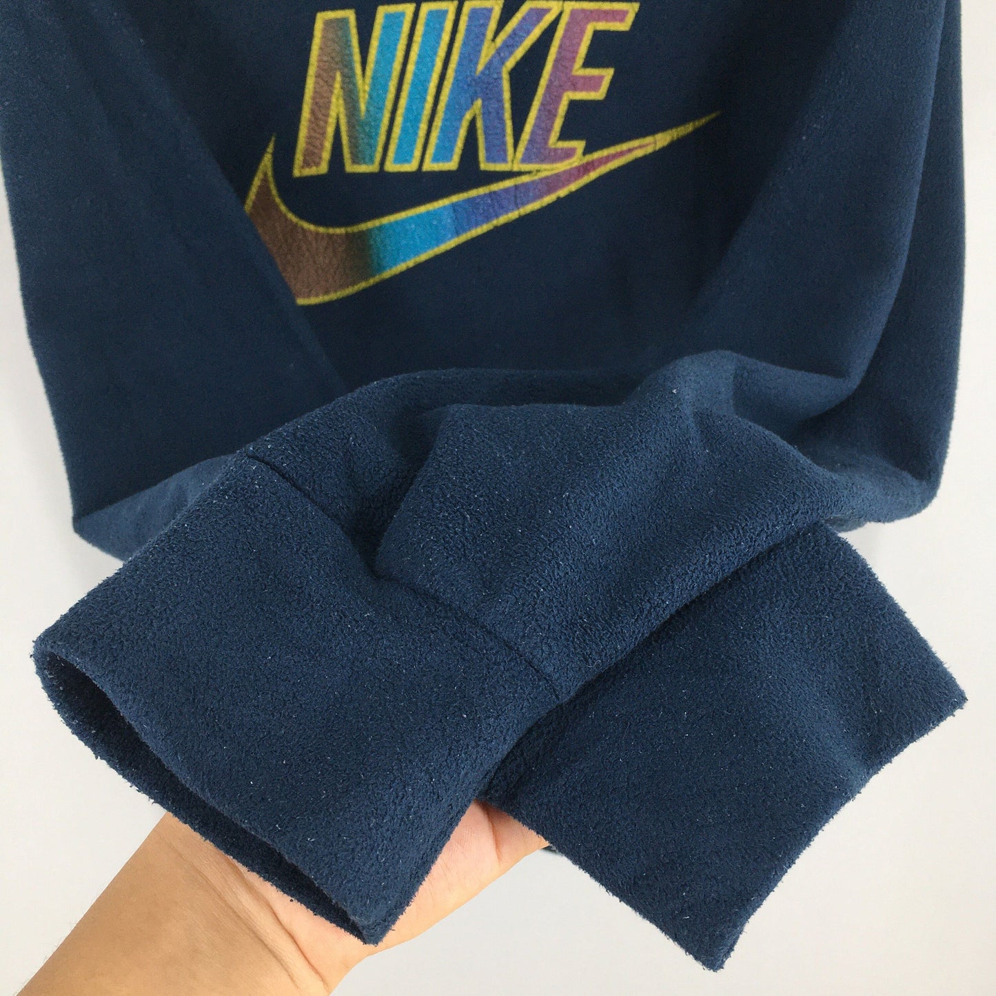 Nike Swoosh Blue Hoodie Sweatshirts Large