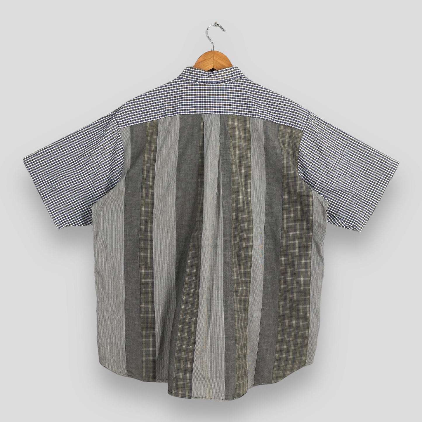 Comme Des Garcons Homme Blue Checkered Shirt XLarge