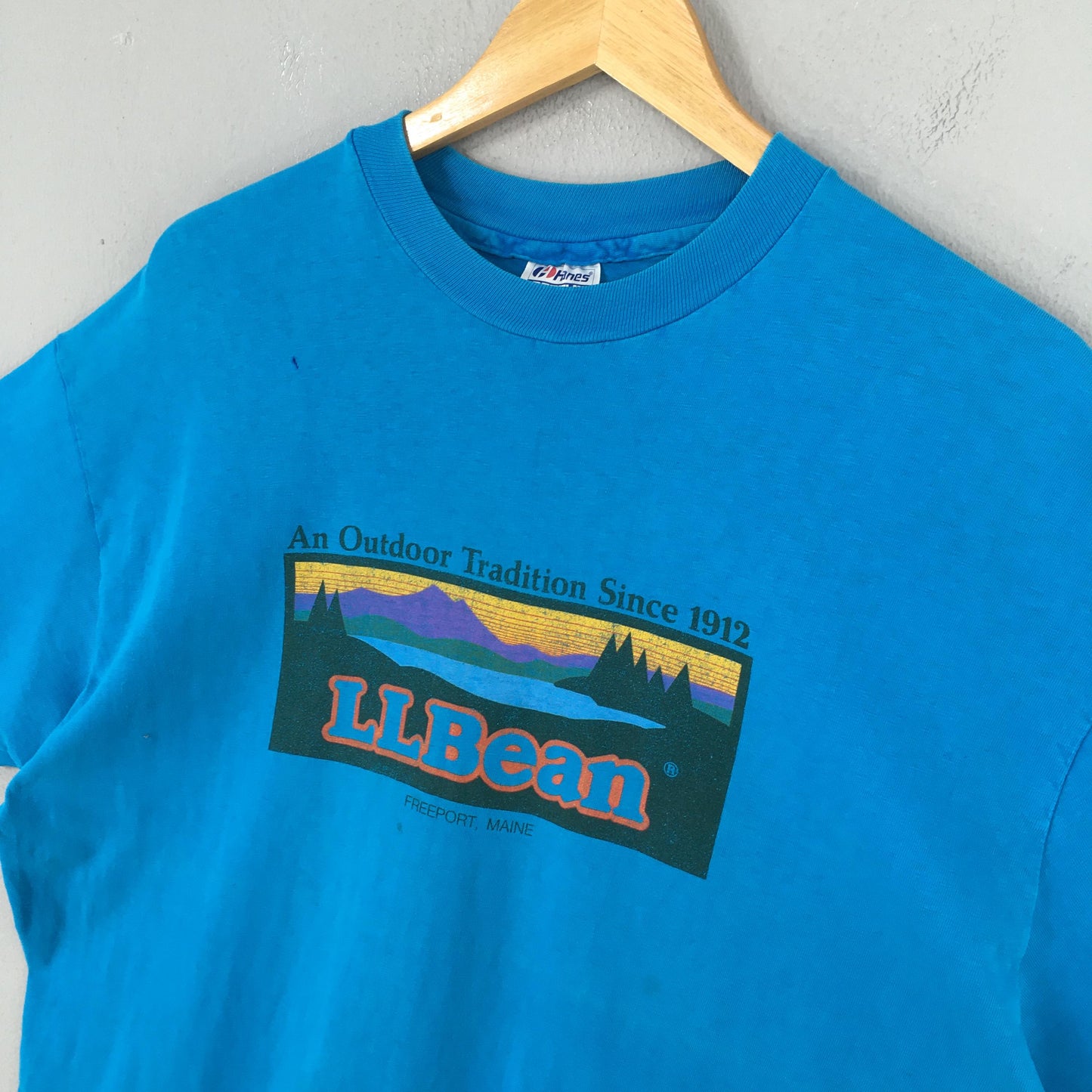 LL Bean Outdoor Blue Tshirt XLarge