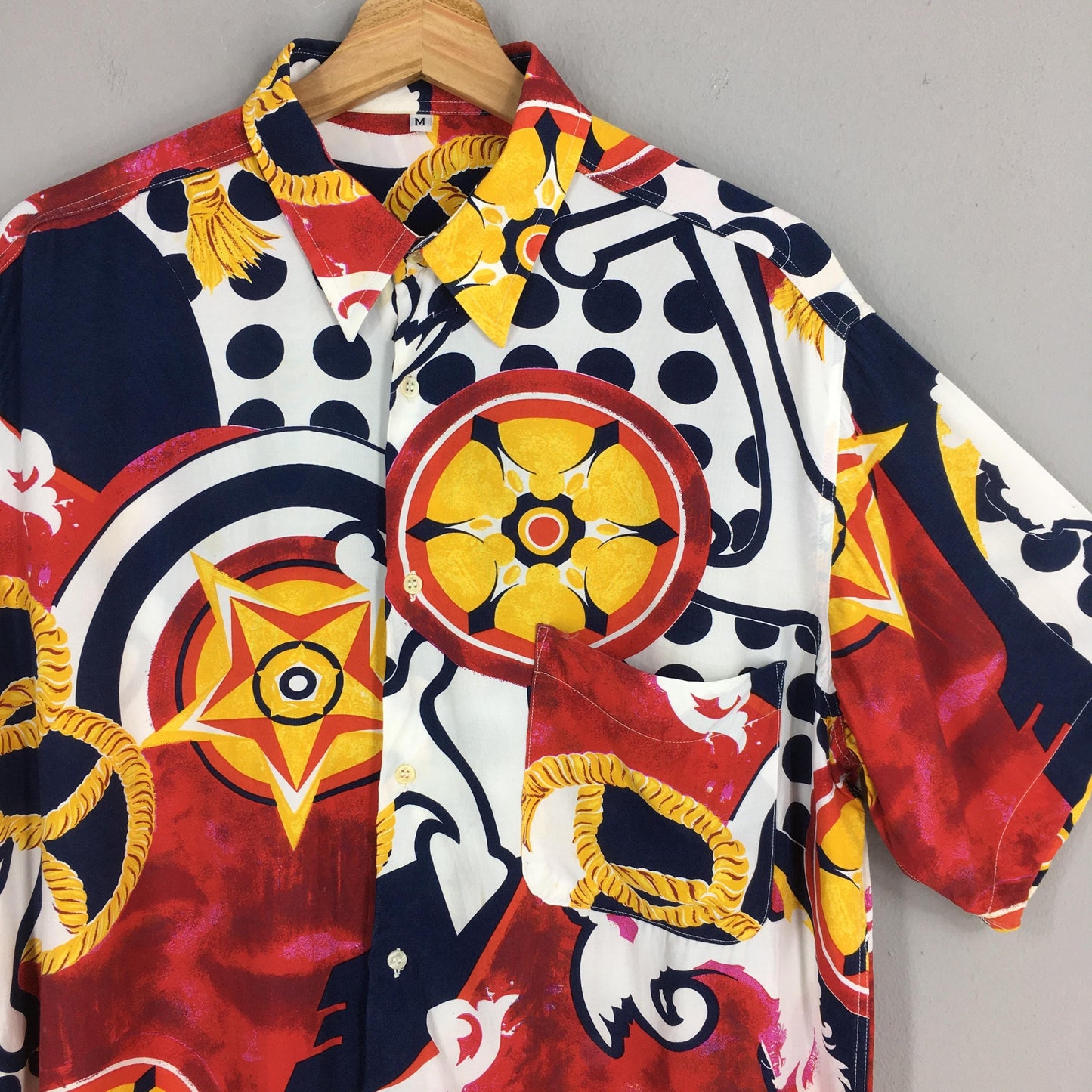 Funky Multicolor Abstract Pattern Shirt Medium