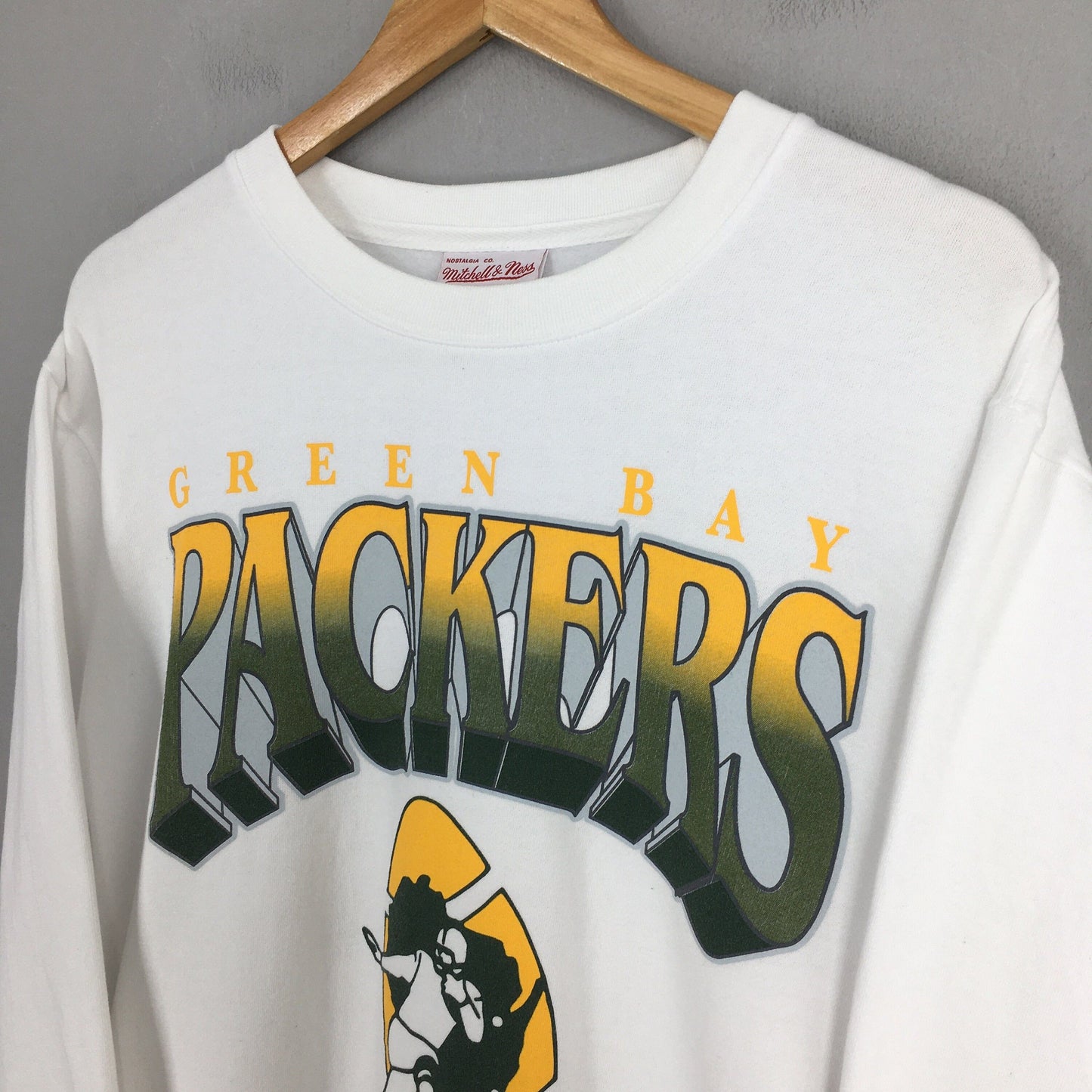 Vintage Green Bay Packers NFL White Sweatshirt Large