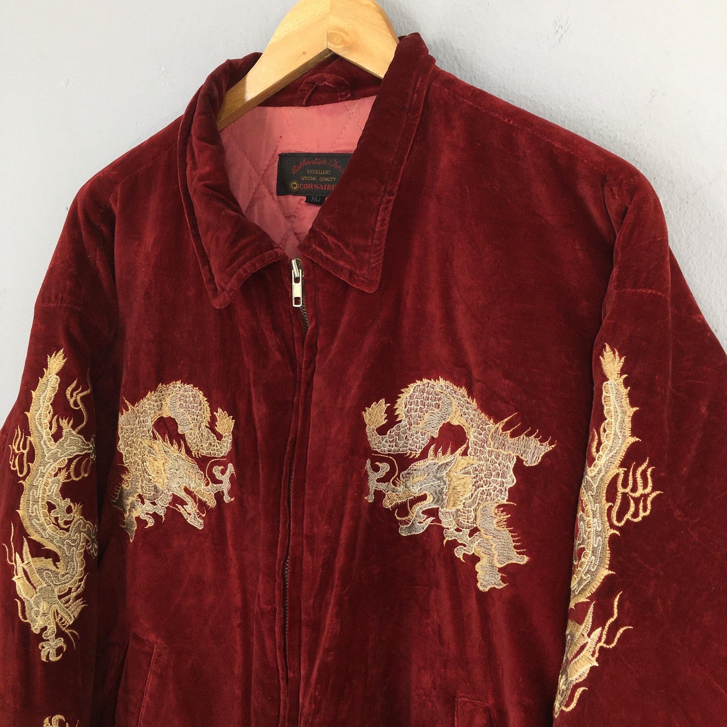 Sukajan Dragon Japan Souvenir Velvet Jacket Large