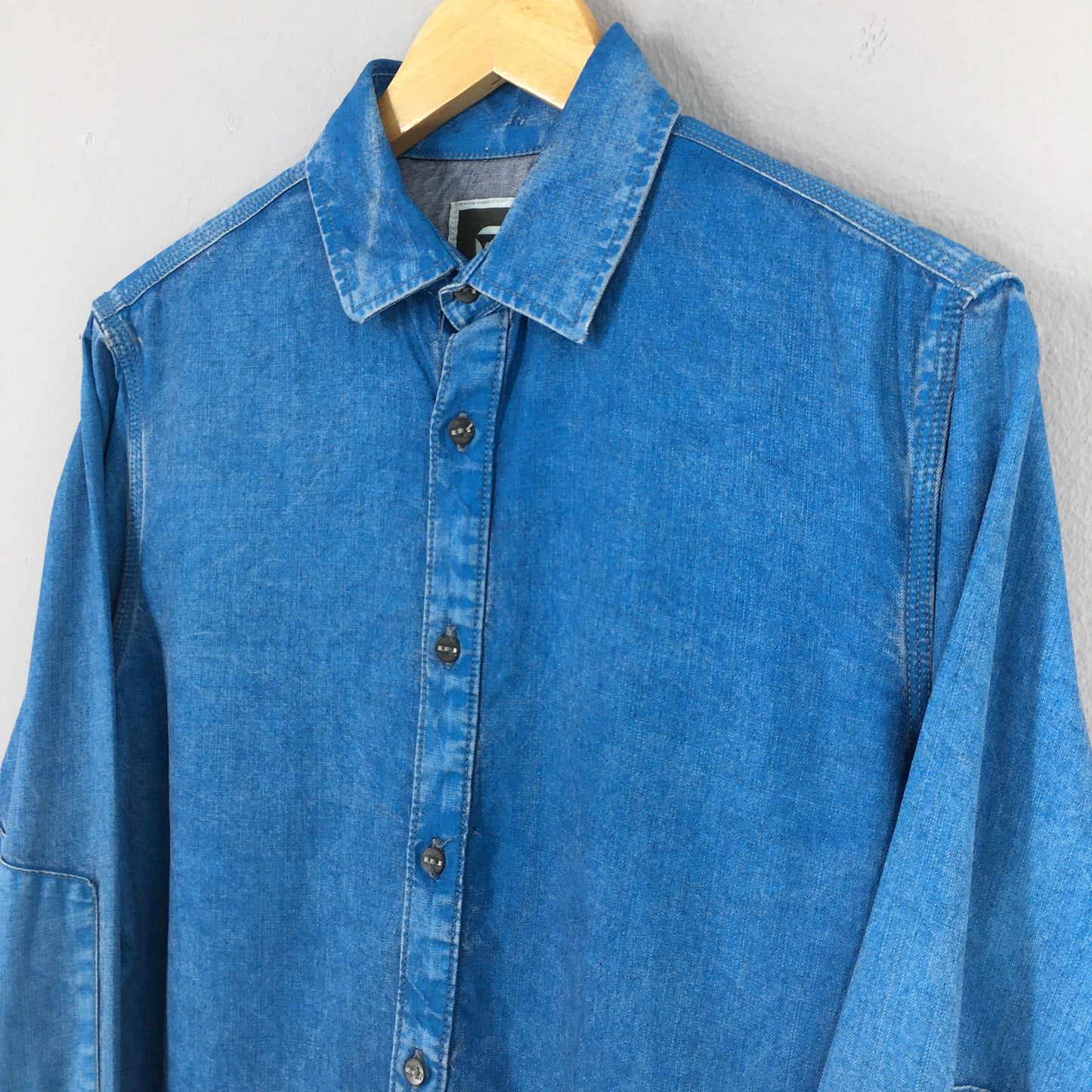 G Star Raw Italy Indigo Blue Shirt Medium