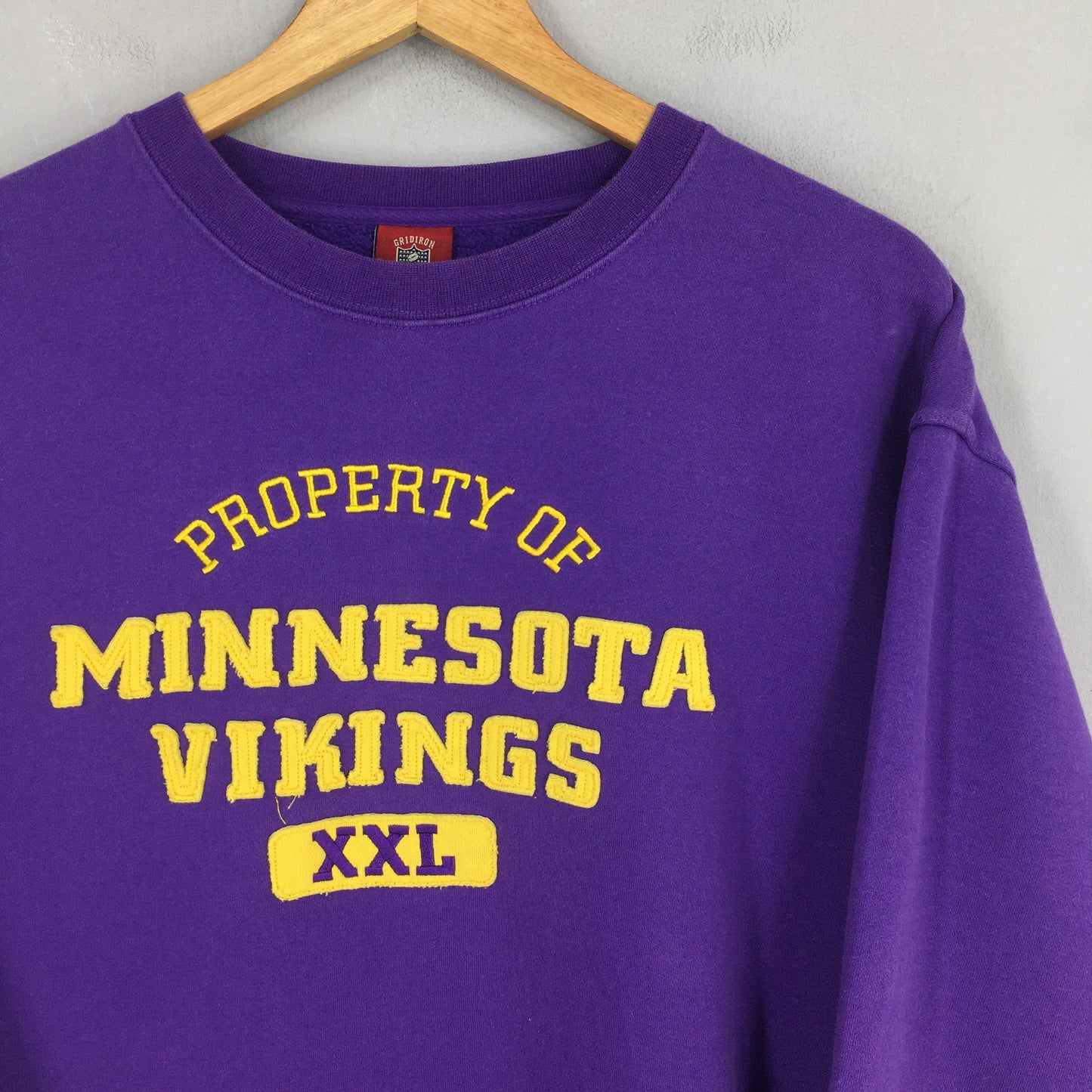 Minnesota Vikings NFL Rugby Purple Crewneck Large