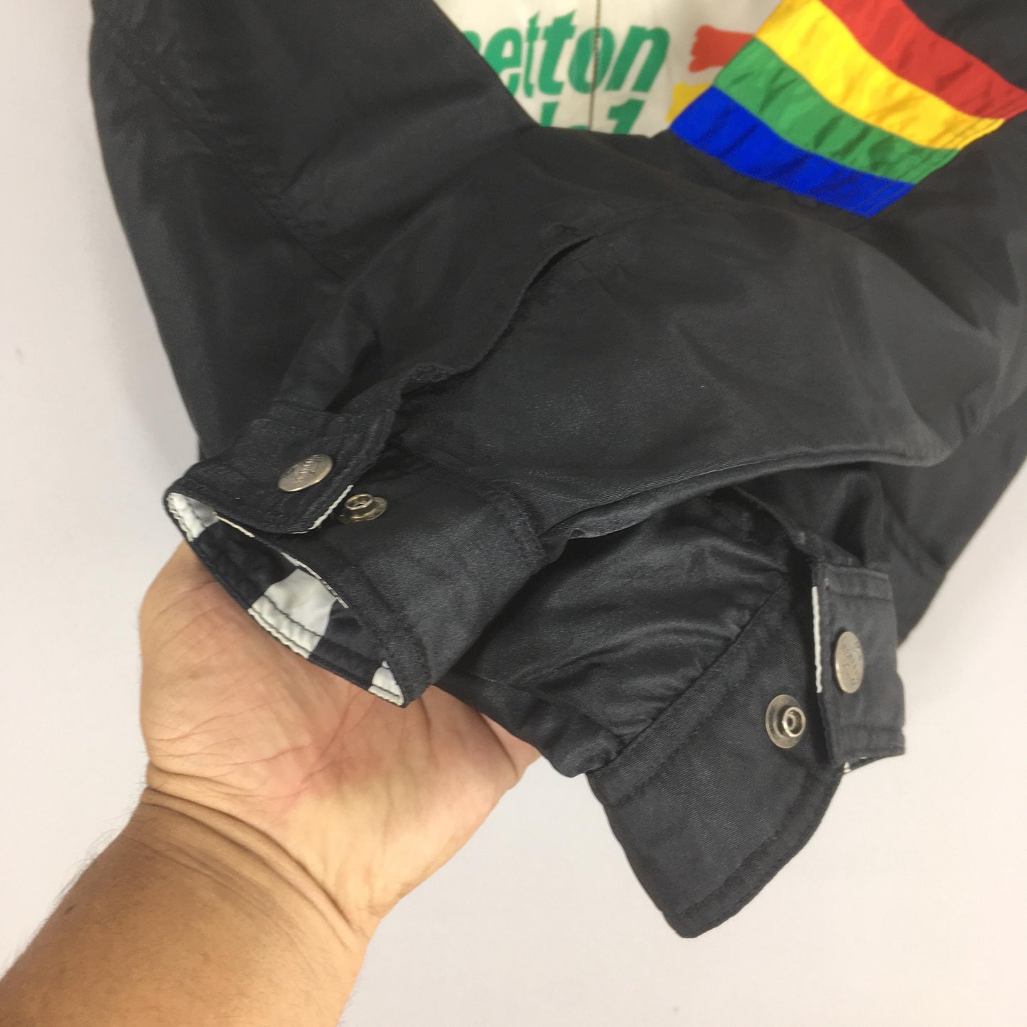 Benetton Formula 1 Embroidery Black Jacket Large