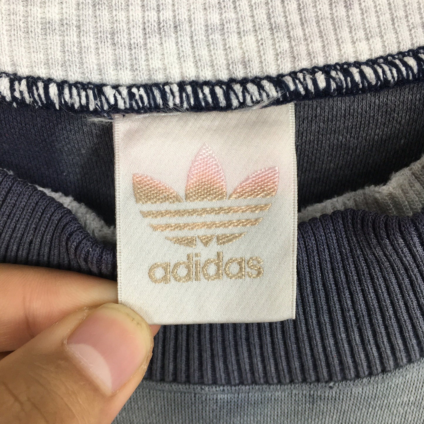 Adidas Trefoil Distressed Sweatshirt Medium