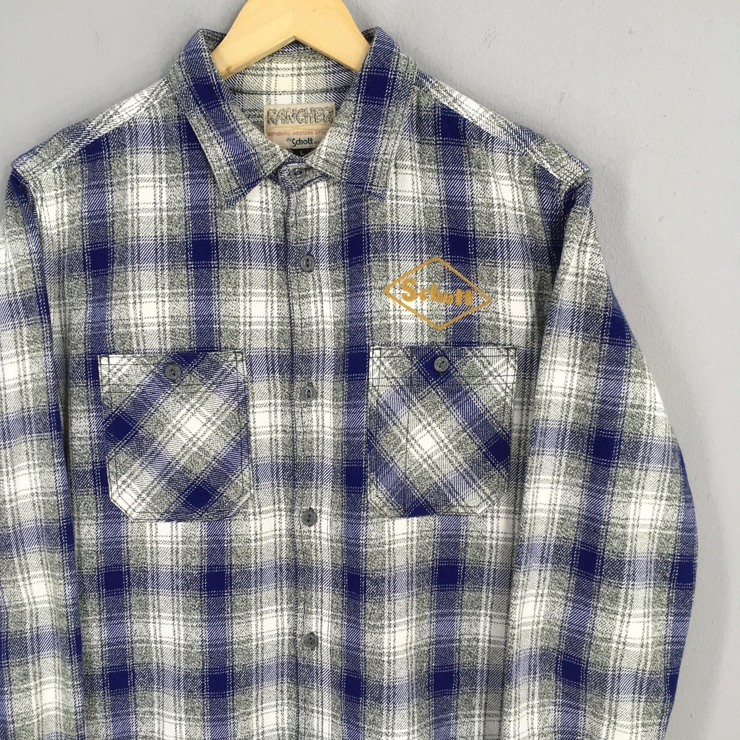 Rancher Schott Plaid Shadow Flannel Large