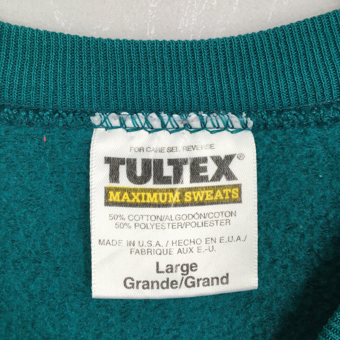 Tultex Plain Green Turquoise Sweatshirt Large