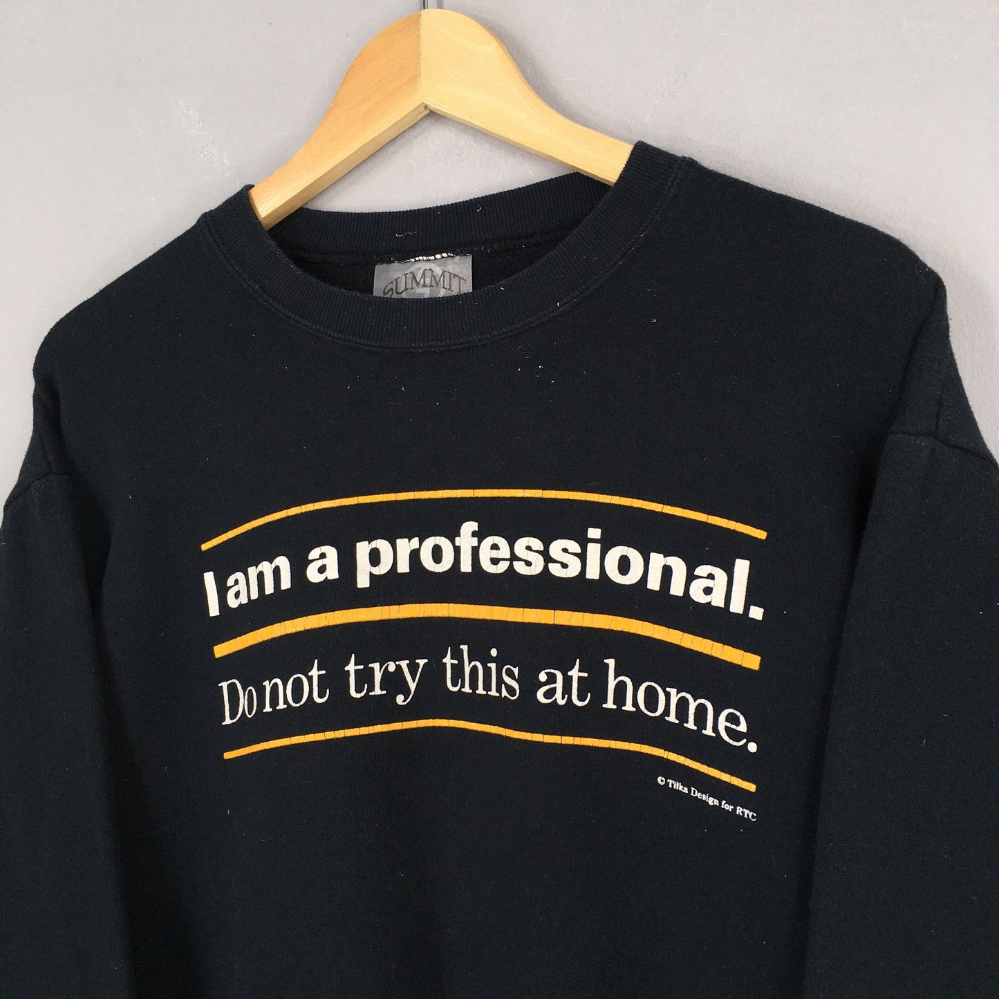 Quote I Am A Professional Black Sweater Medium