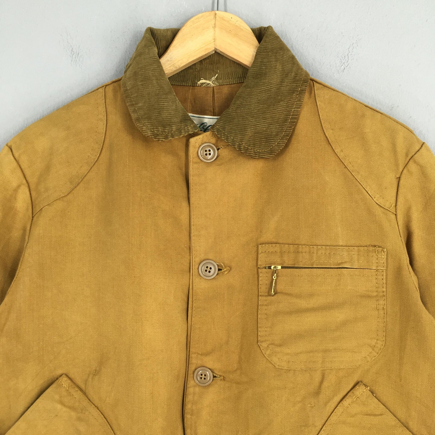 1970s LL Bean Hunting Brown Duck Chore Jacket Large