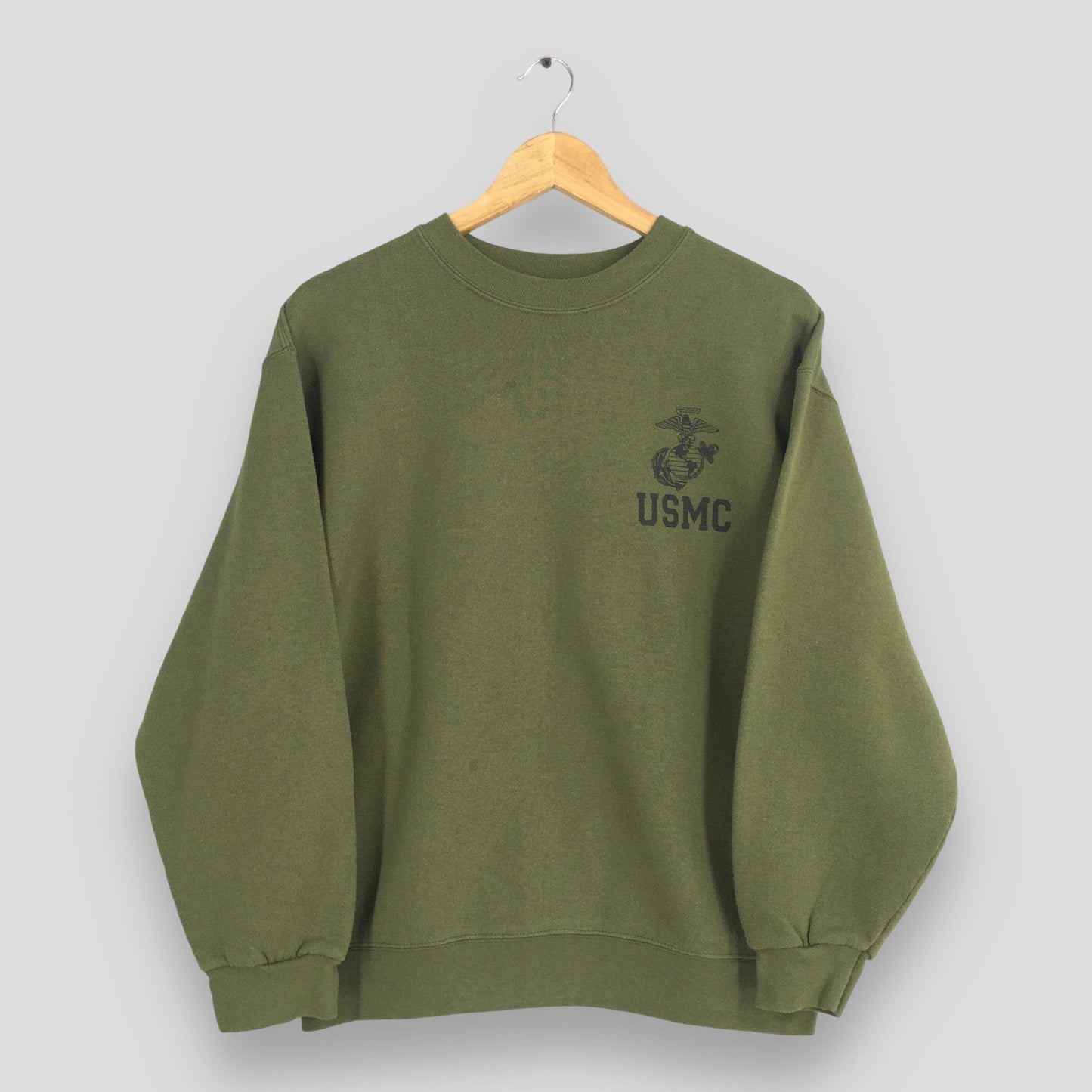 Usmc Marines Green Sweatshirt Medium