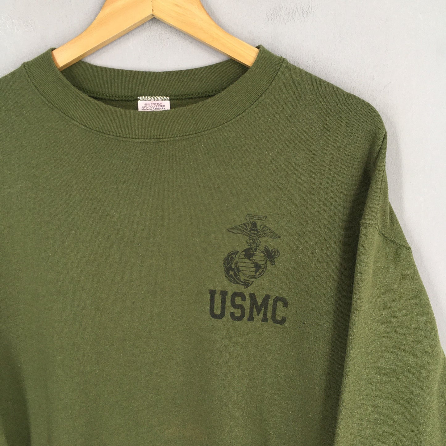 Usmc Marines Green Sweatshirt Large