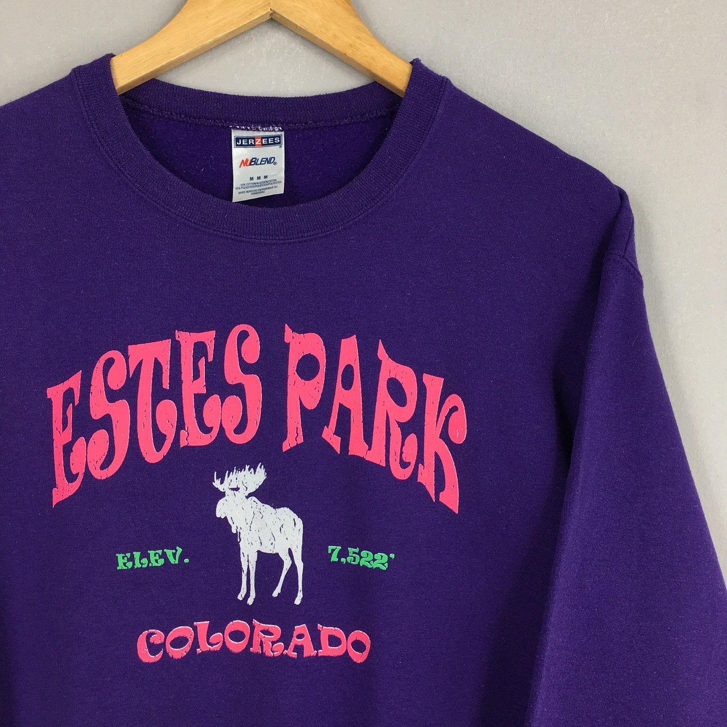 Colorado Estes Park Purple Sweatshirt Medium