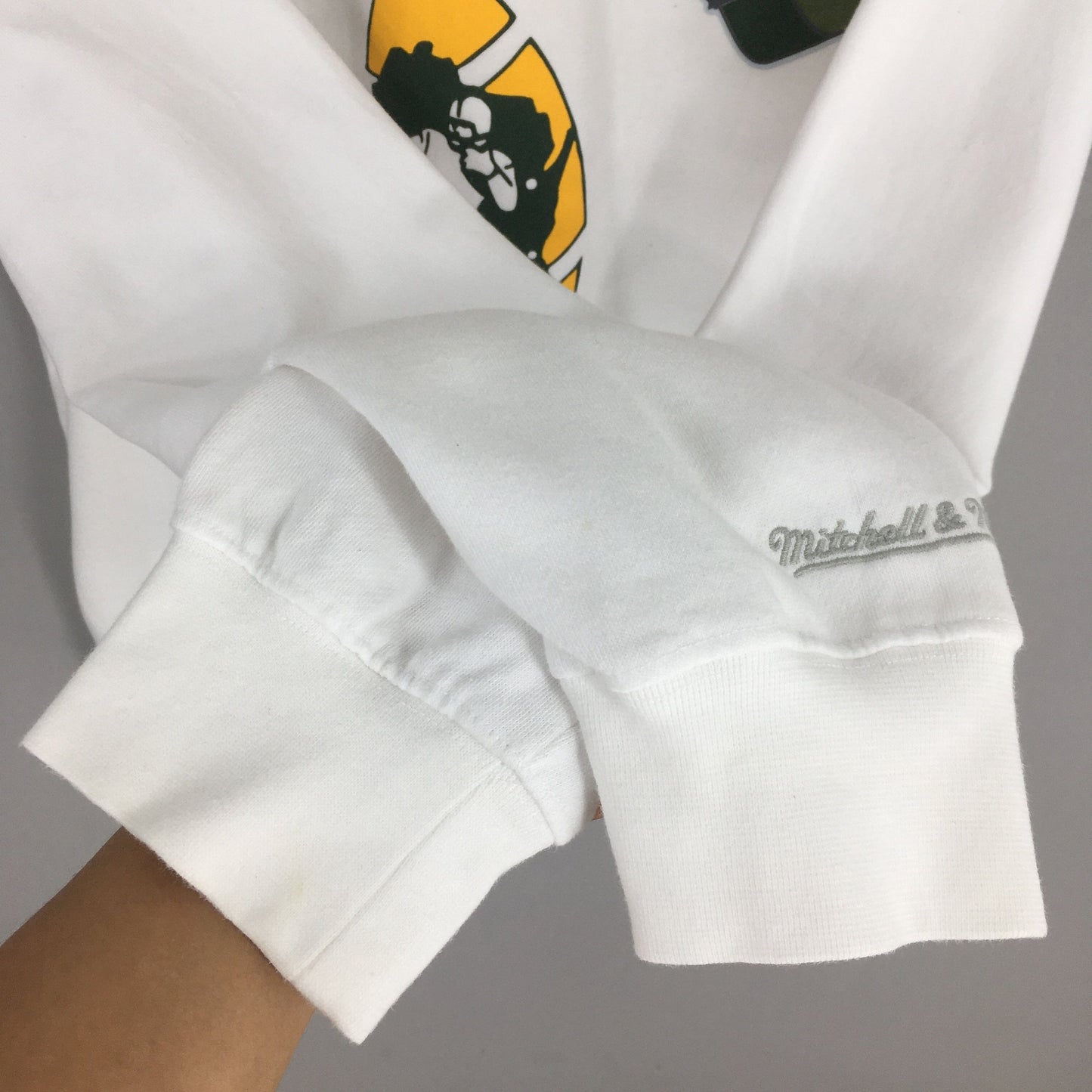 Vintage Green Bay Packers NFL White Sweatshirt Large