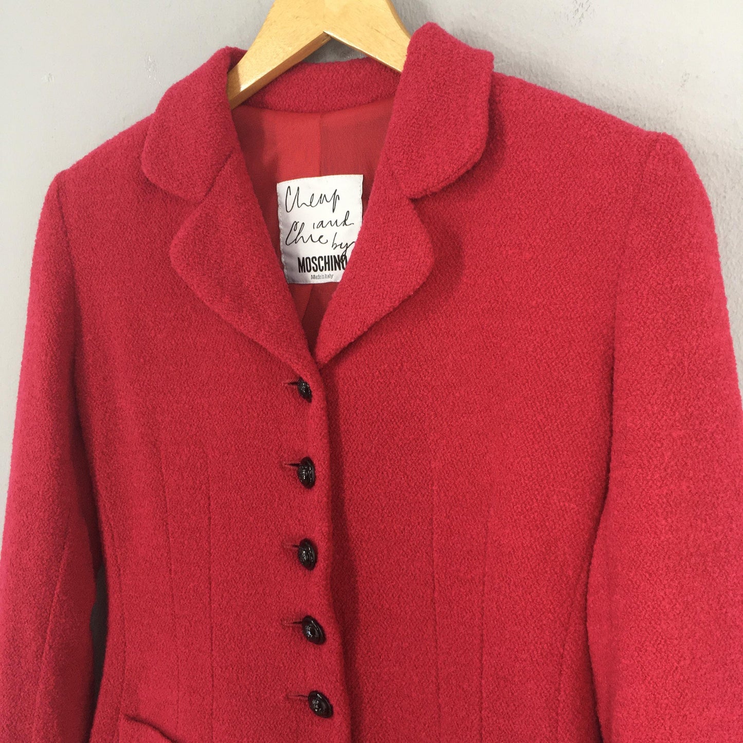 Moschino Jeans Women Red Blazer Jacket XSmall