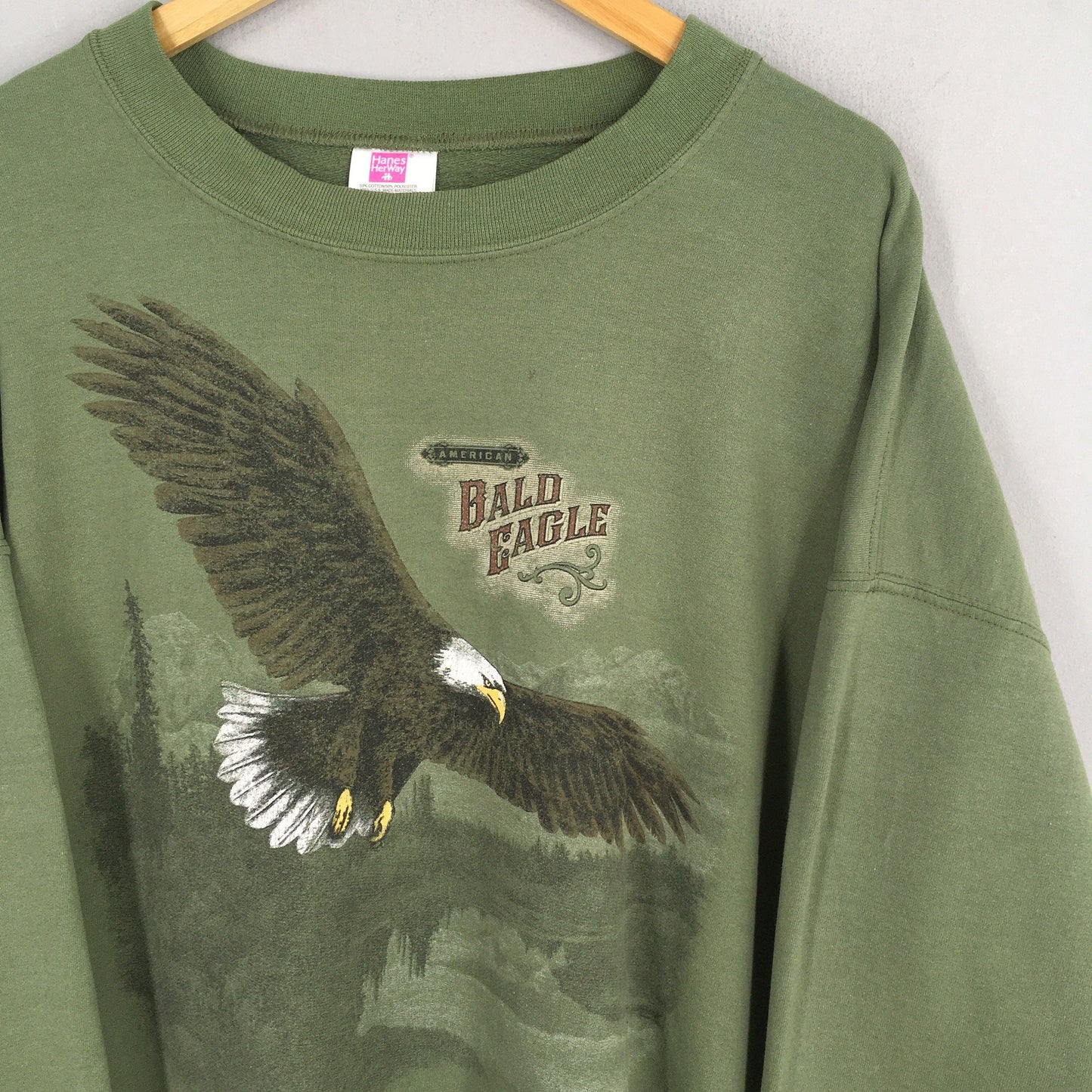 Alaska Bald Eagles Green Sweatshirt XXLarge