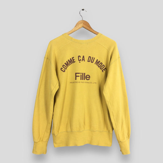 Comme Ca Du Mode Yellow Sweatshirts Medium