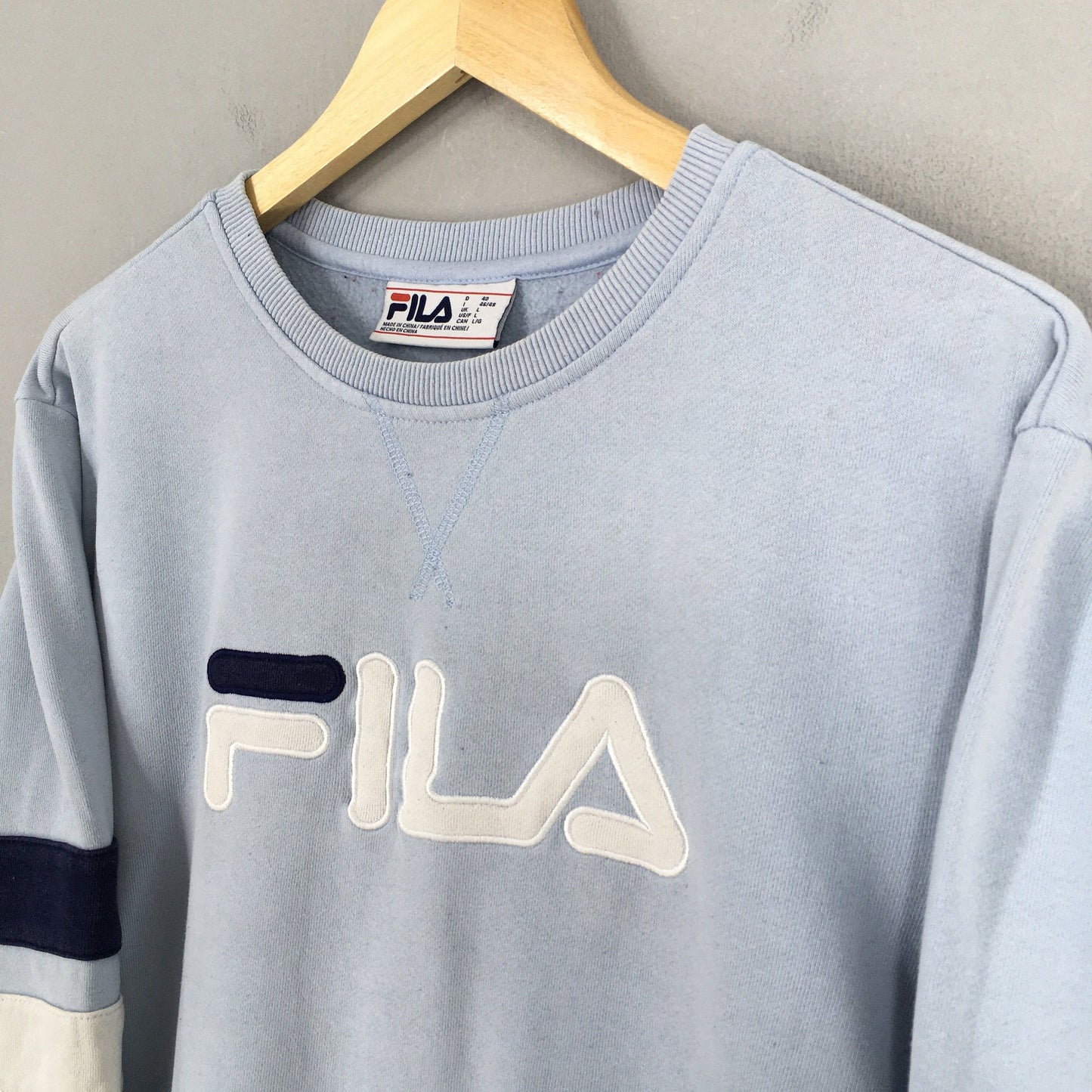 Fila Italia Light Blue Sweatshirt Medium