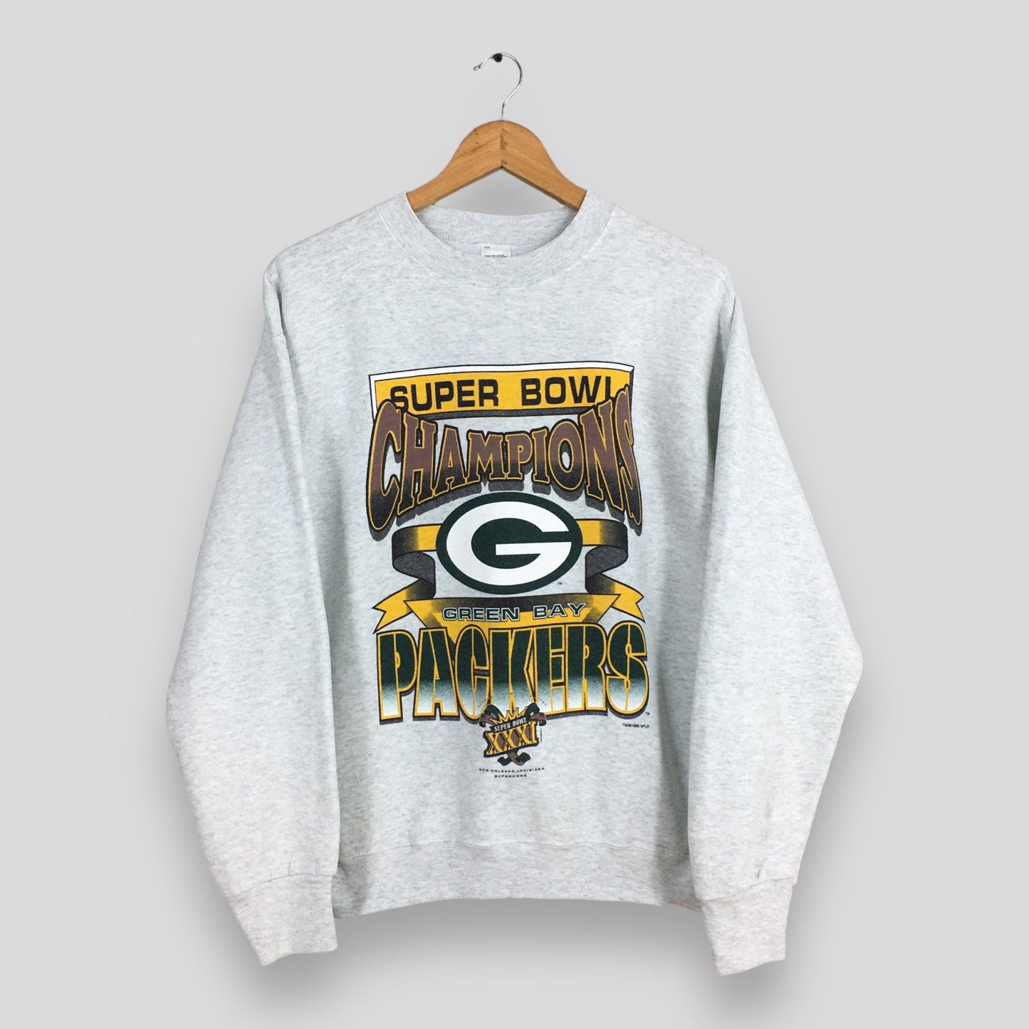 Green Bay Packers Nfl White Sweatshirt Large