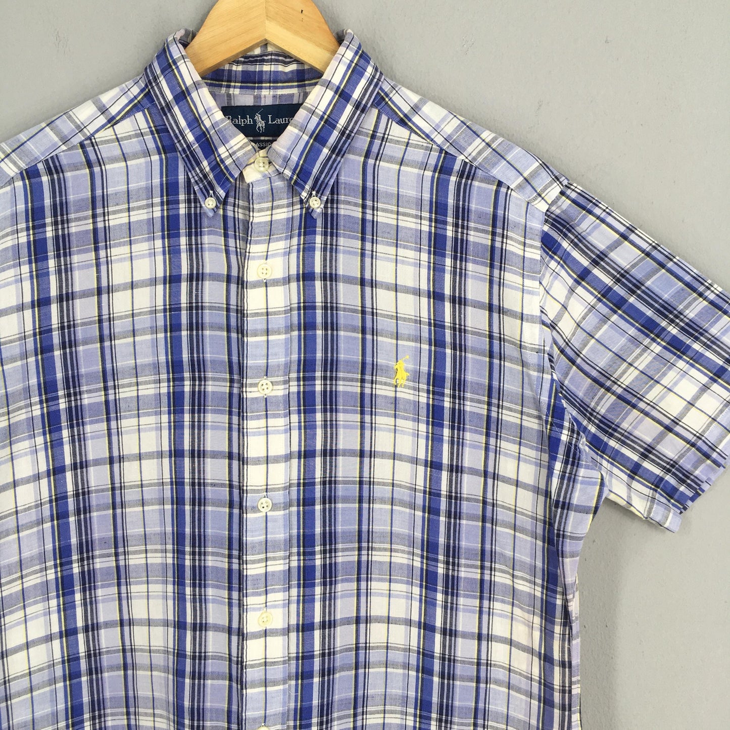 Polo Ralph Lauren Checkered Blue Shirt Large