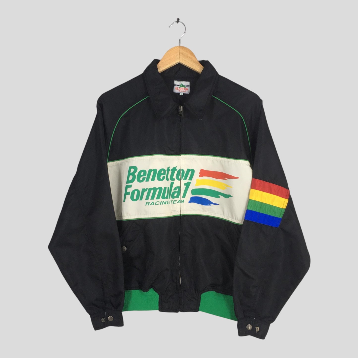 Benetton Formula 1 Embroidery Black Jacket Large