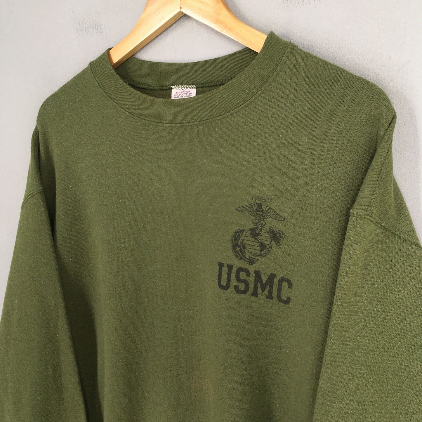 Usmc Marines Green Sweatshirt Large