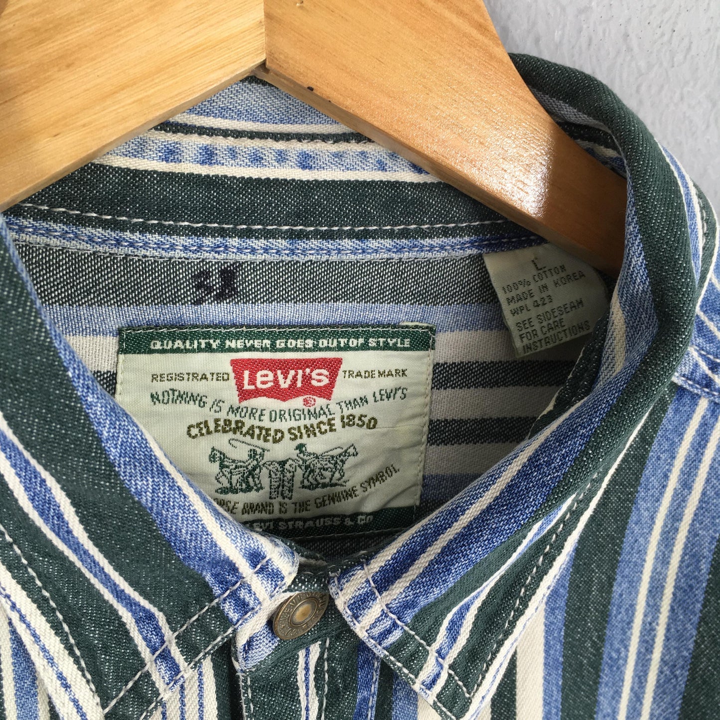 90s Levis Jeans Striped Flannel Multicolor Shirt XLarge