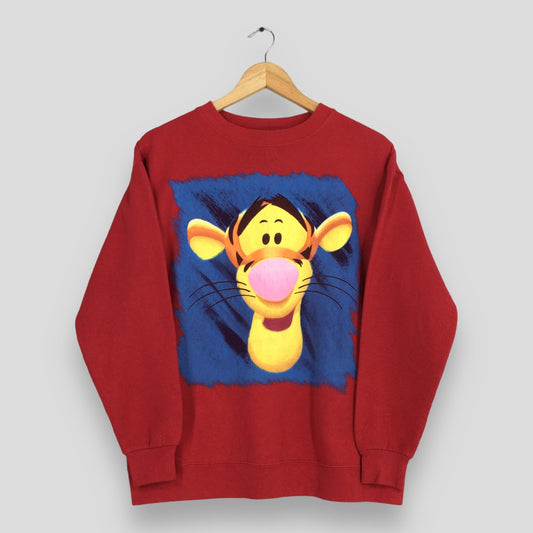 Tigger Disney Pooh Piglet Red Sweatshirt M