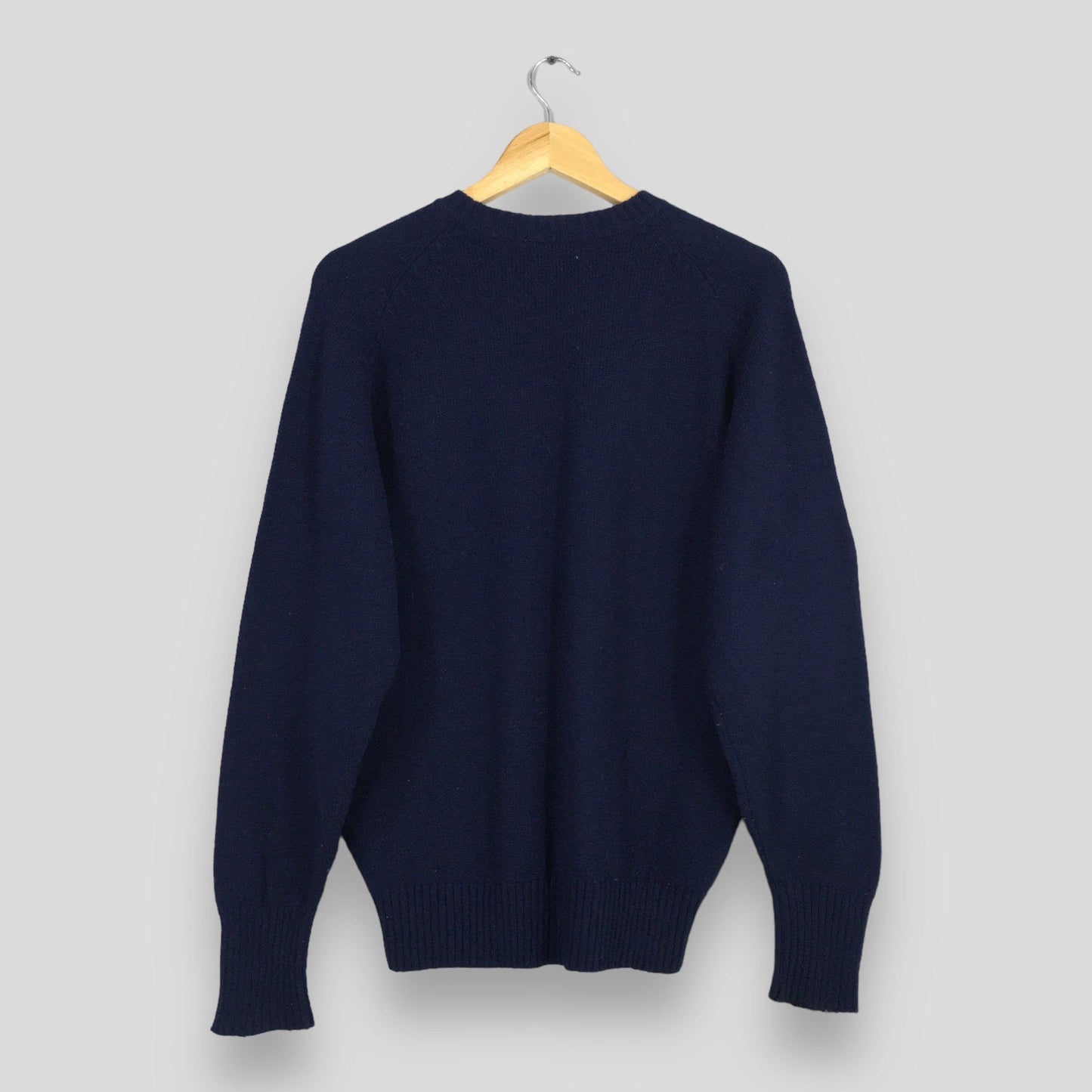 Fred Perry Blue Knitwear Wool Sweater Small