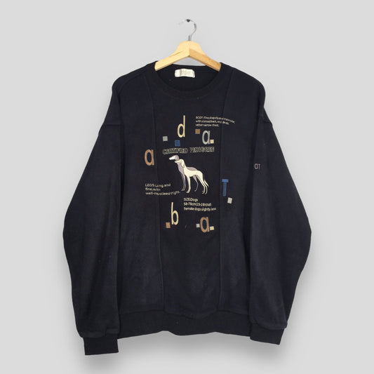 Adabat Dog Black Sweatshirt Large