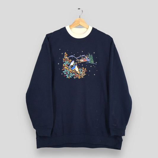 Cardinal Bird Blue Sweatshirt XLarge