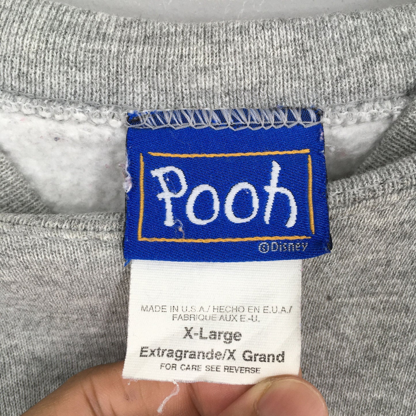 Winnie The Pooh Disney Gray Sweatshirt XLarge