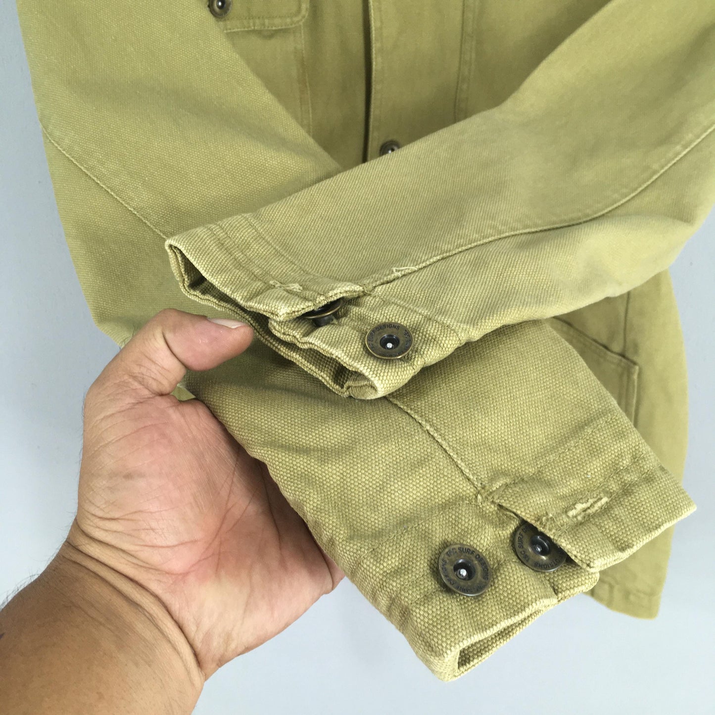 T&C Surf Designs Brown Denim Workers Jacket Large