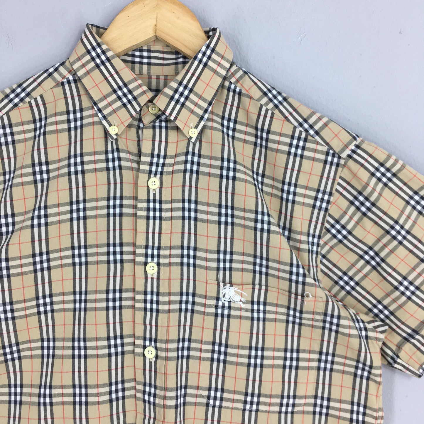 Burberrys Nova Check Brown Shirt Small