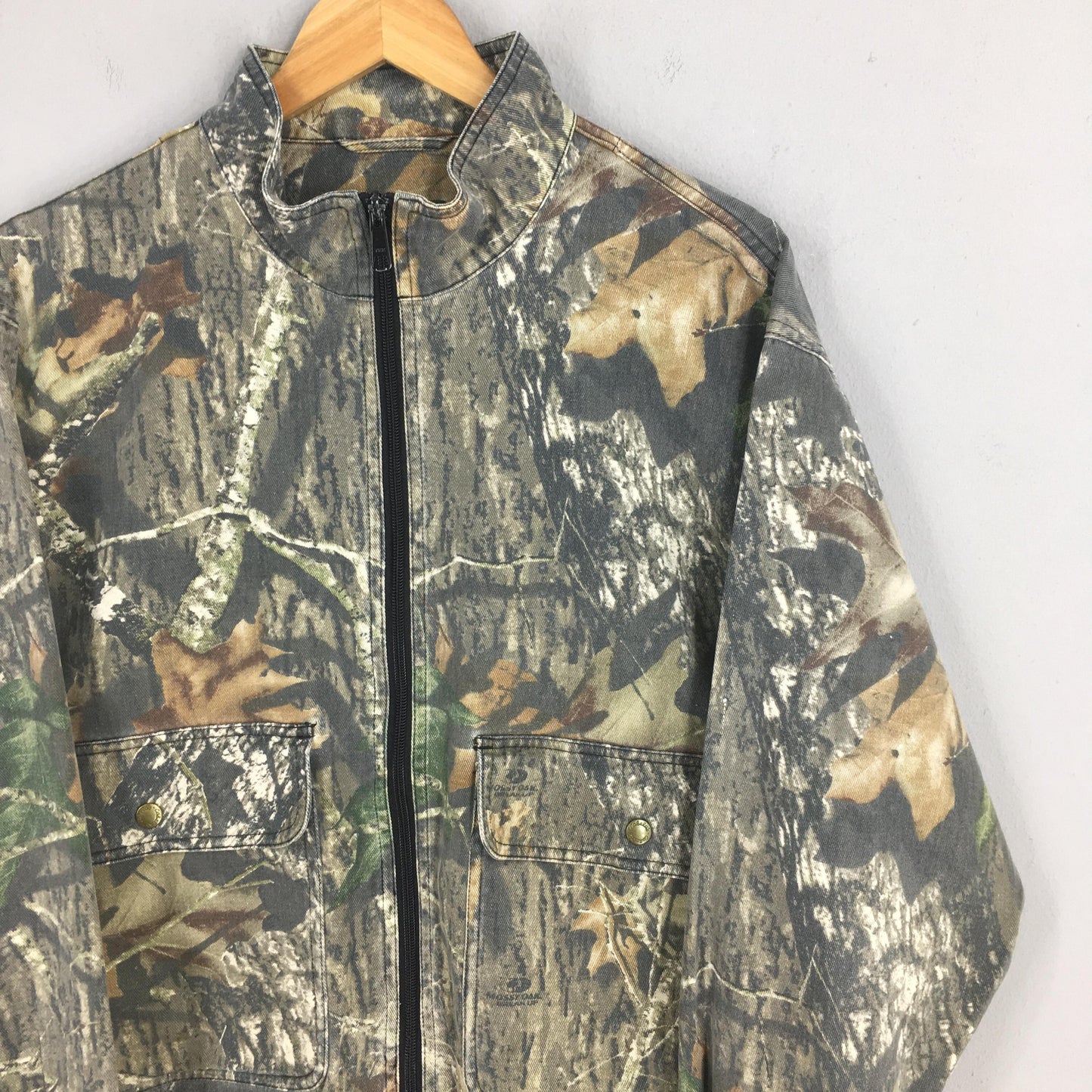 Cabela's Mossy Oak Tree Camo Zipper Jacket Medium