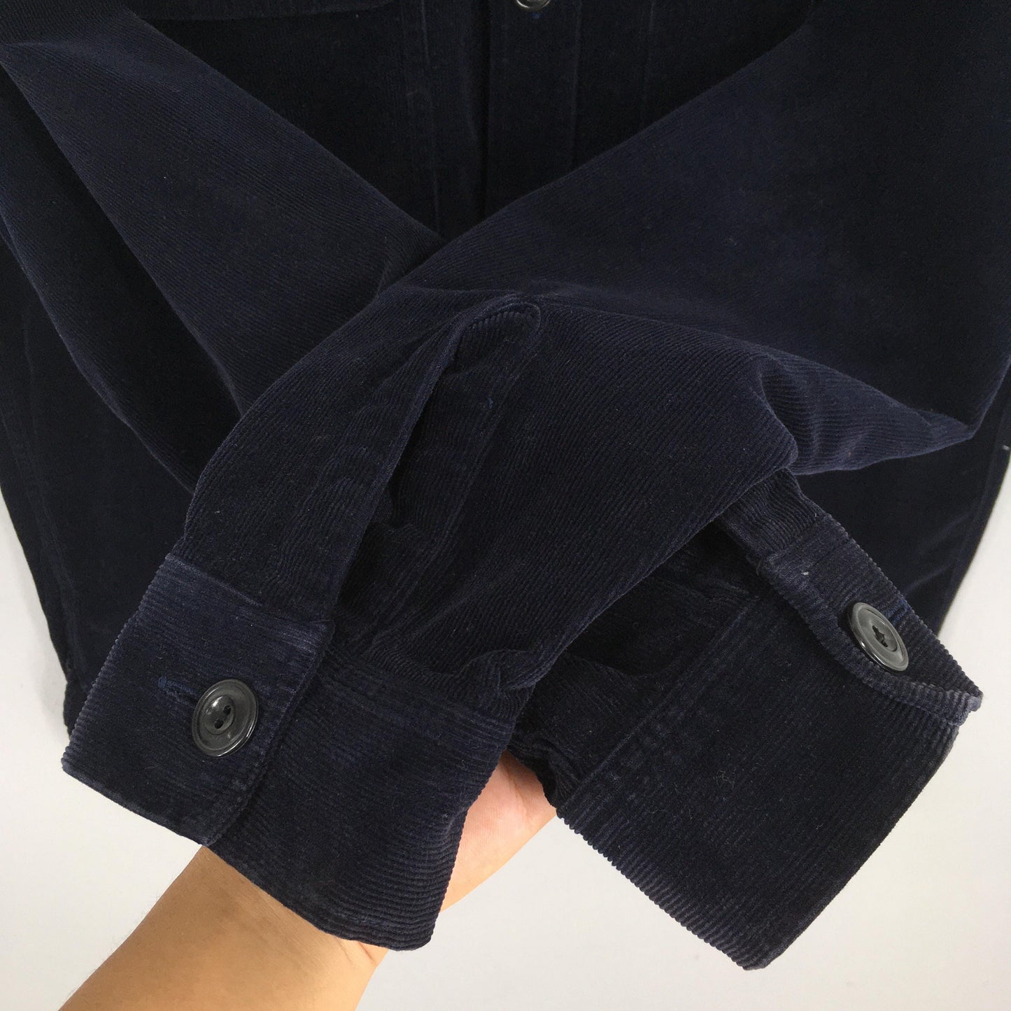 Sugar Canes Workers Black Corduroy Shirt Large