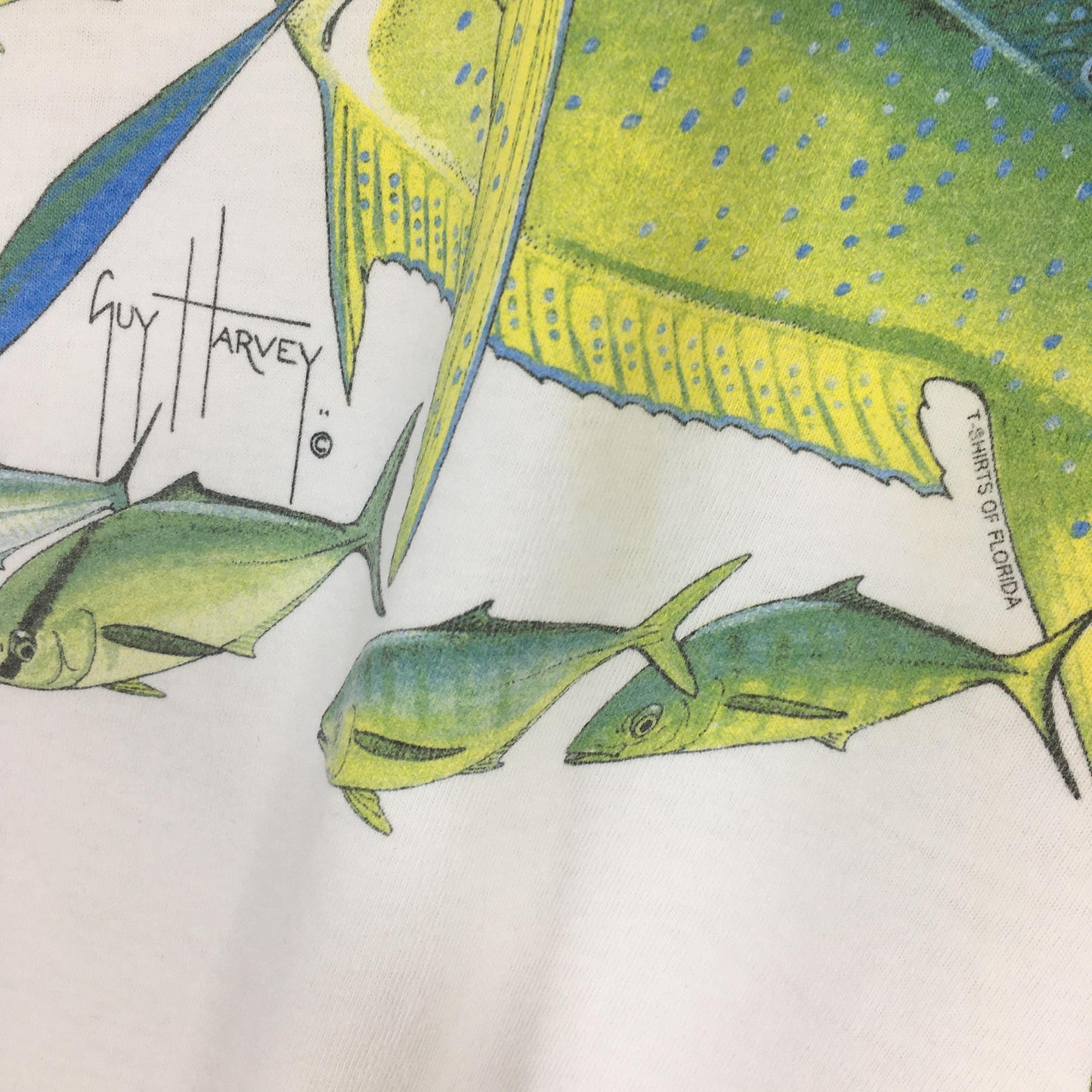 90s Guy Harvey Fishing White Tshirt Large