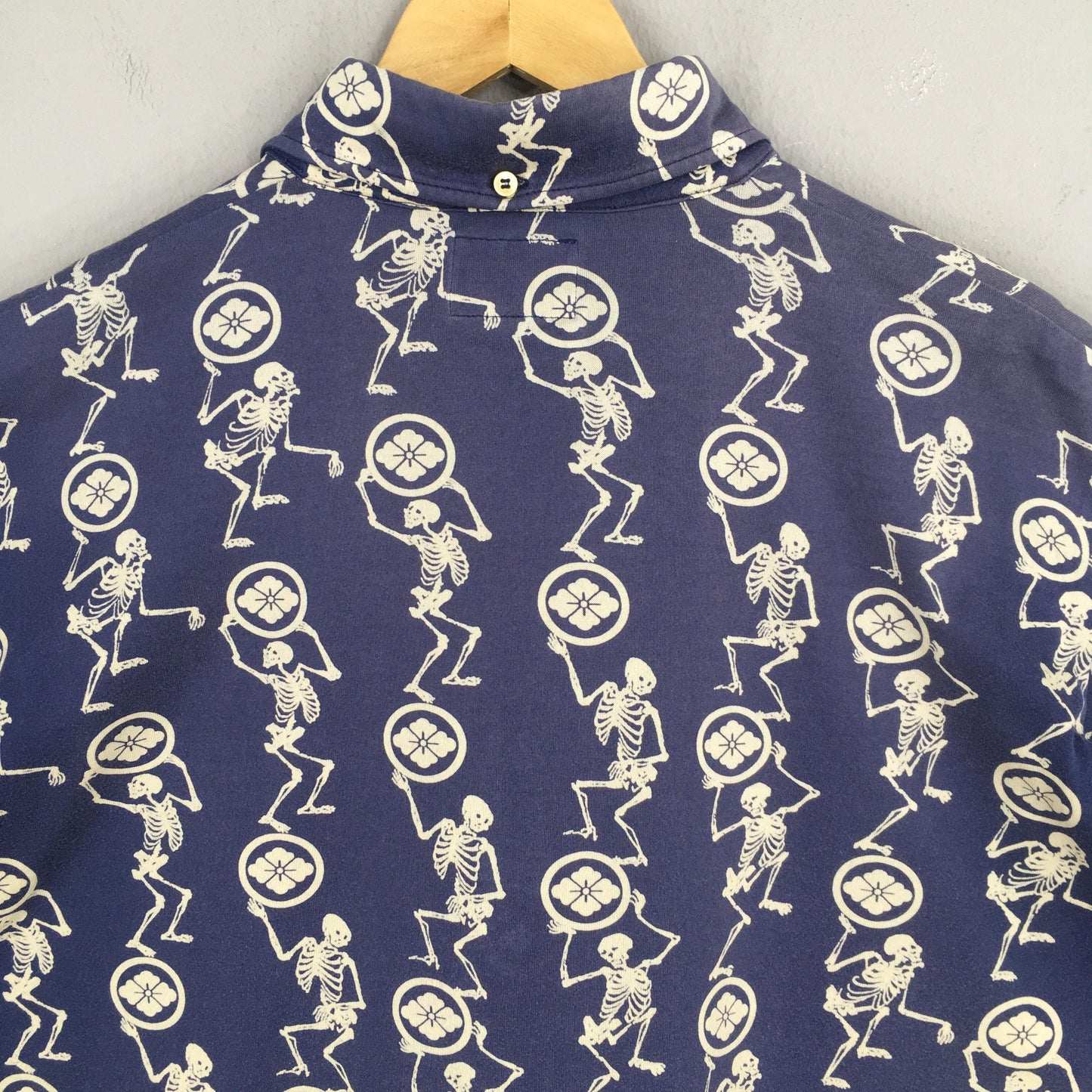 Evisu Jason Japan Blue Button Shirt Medium