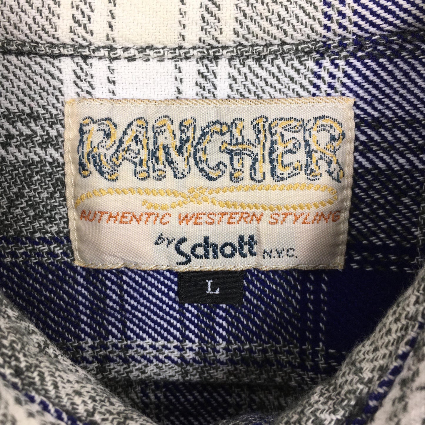 Rancher Schott Plaid Shadow Flannel Large