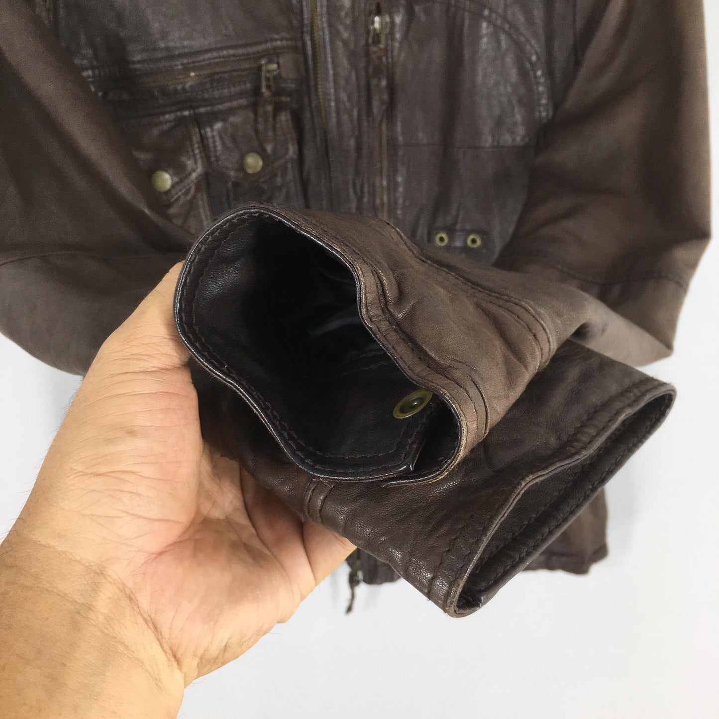 Avirex Ltd Sheepskin Leather Jacket XLarge