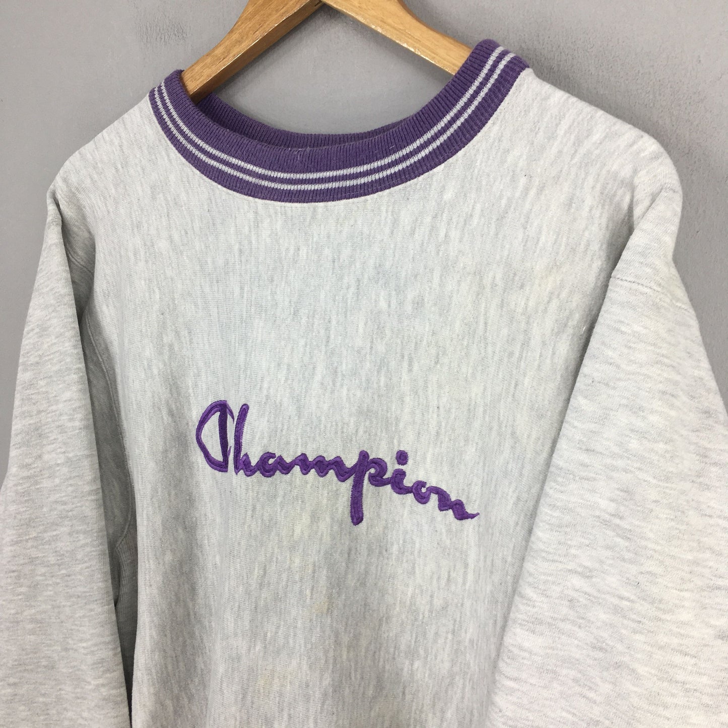 Champion Reverse Weave Gray Sweatshirt Medium