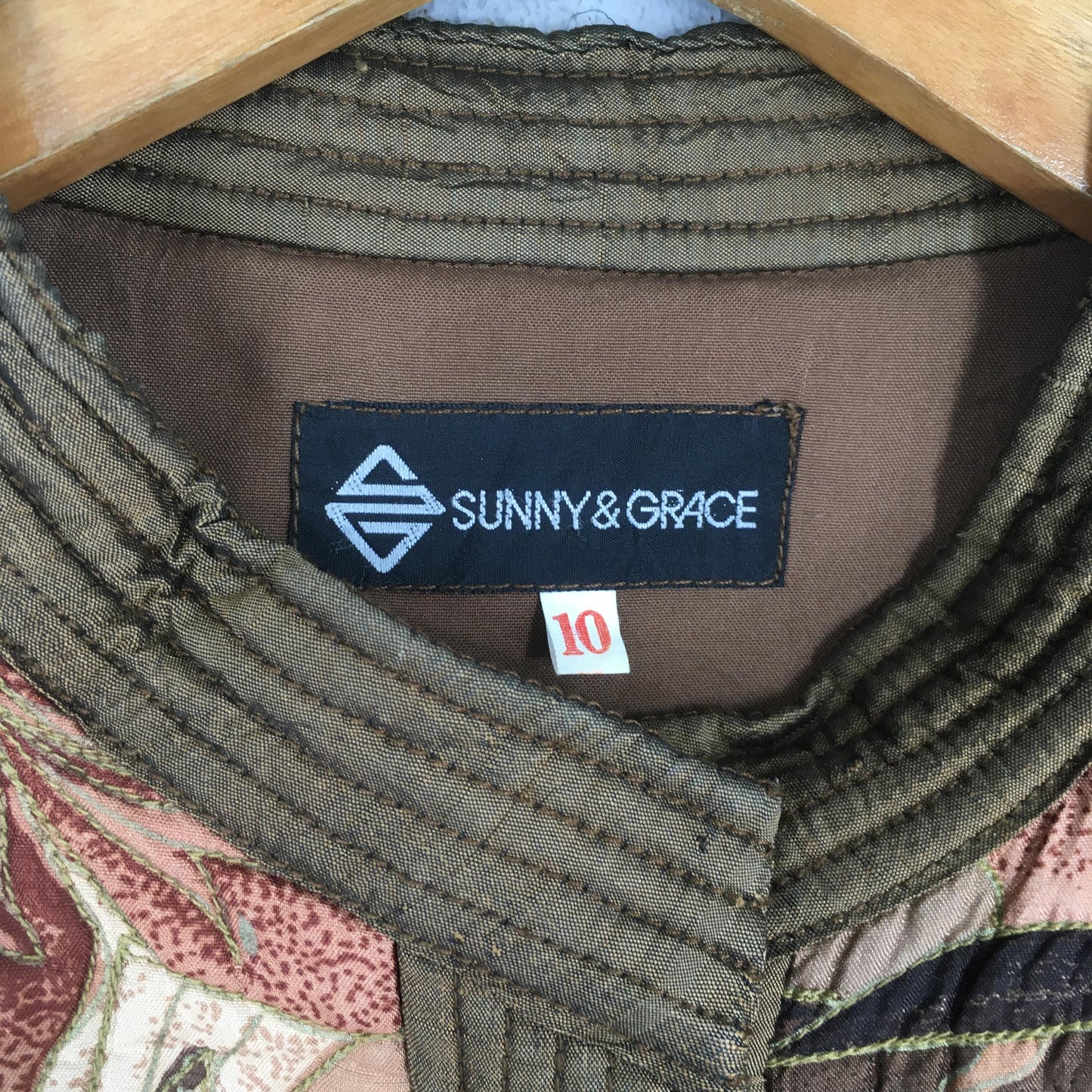 90's Sunny Grace 3D Floral Printed Light Jacket Medium