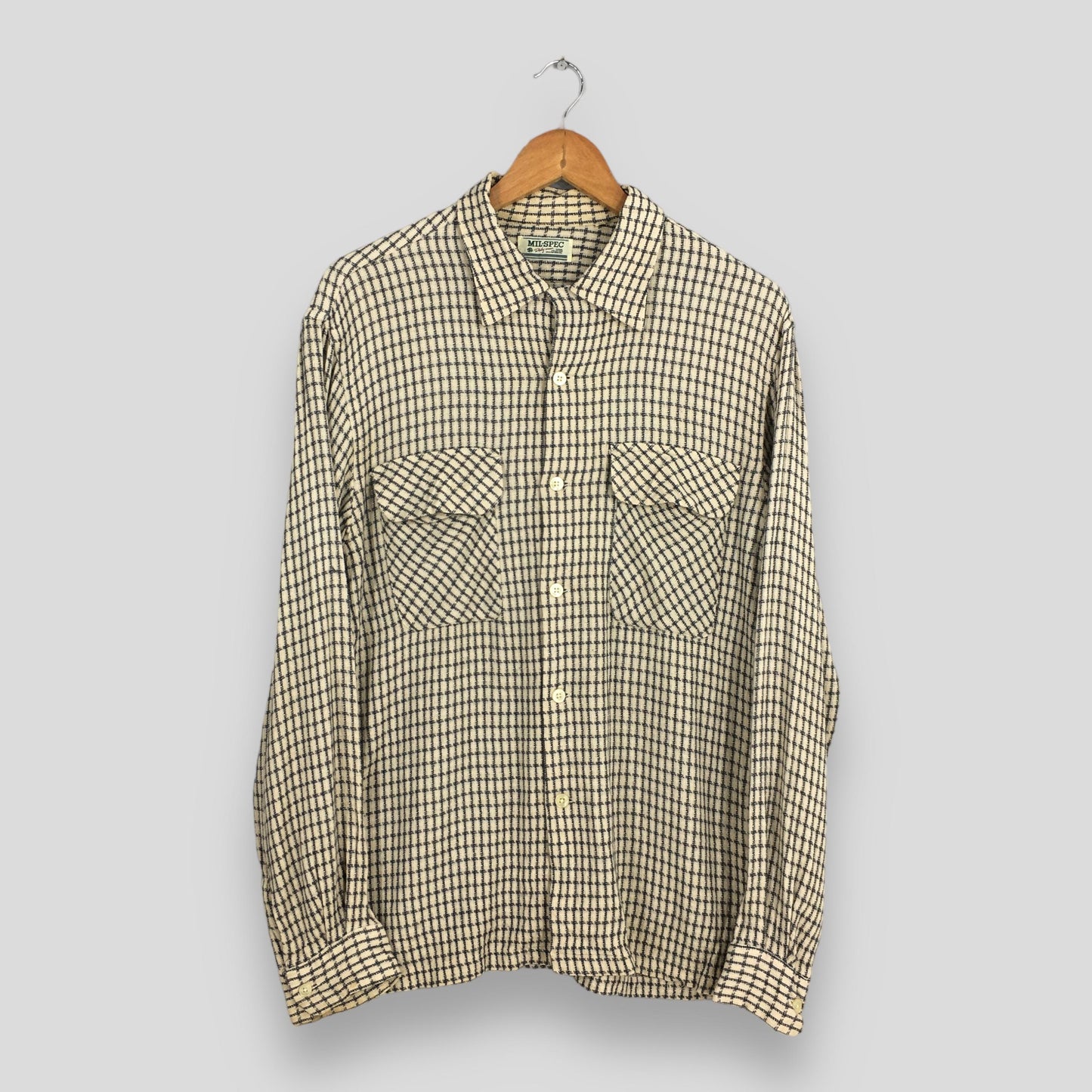 Mil Spec Checkered Gingham Flannel Shirt Medium