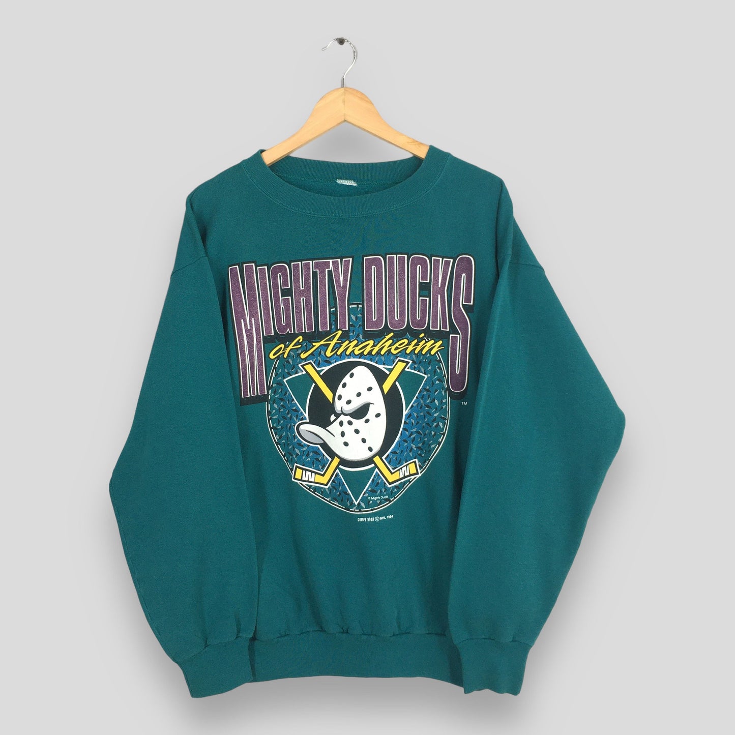 Mighty Ducks NHL Green Sweatshirt Large