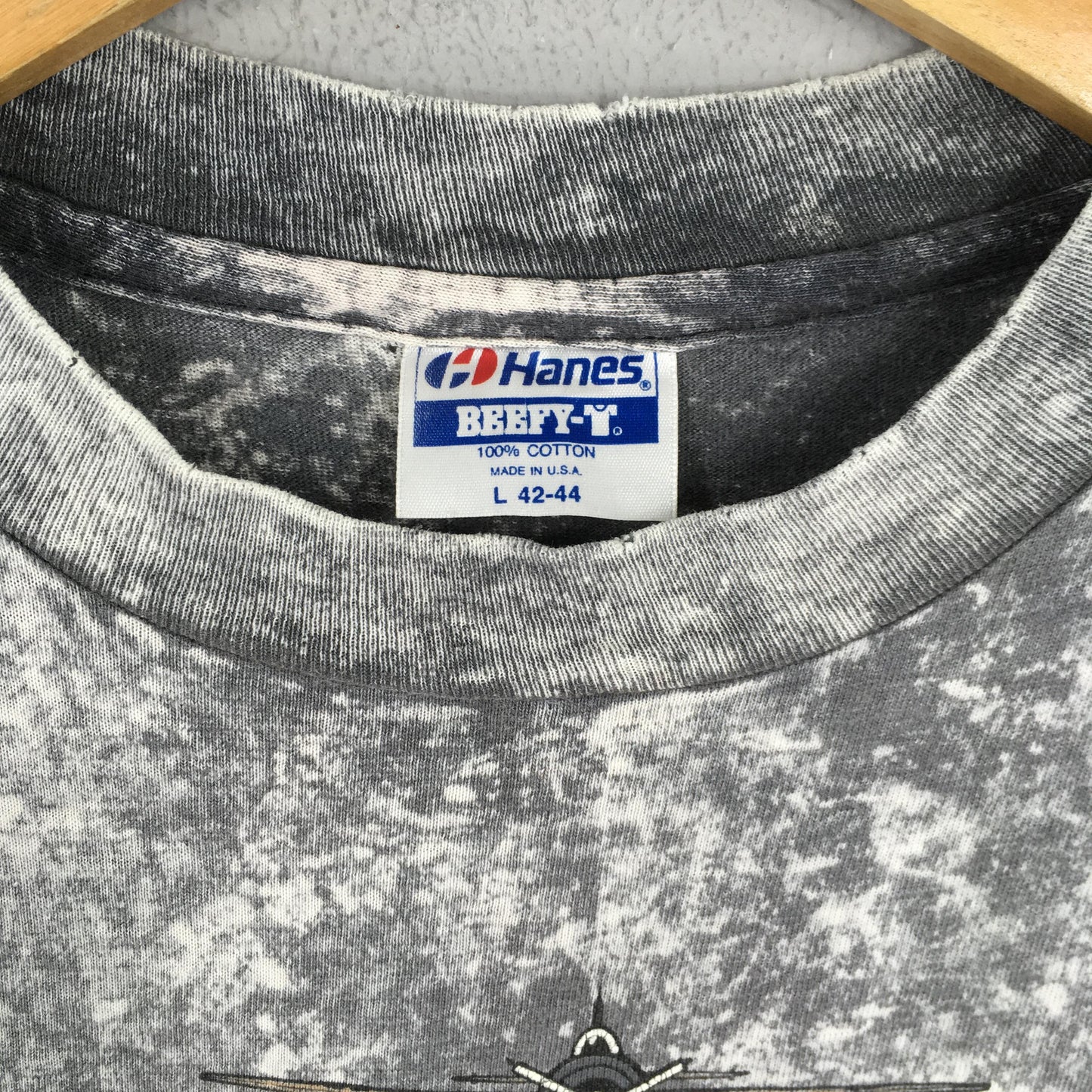 Air Force Retro Series Overdyed Gray T shirt Large