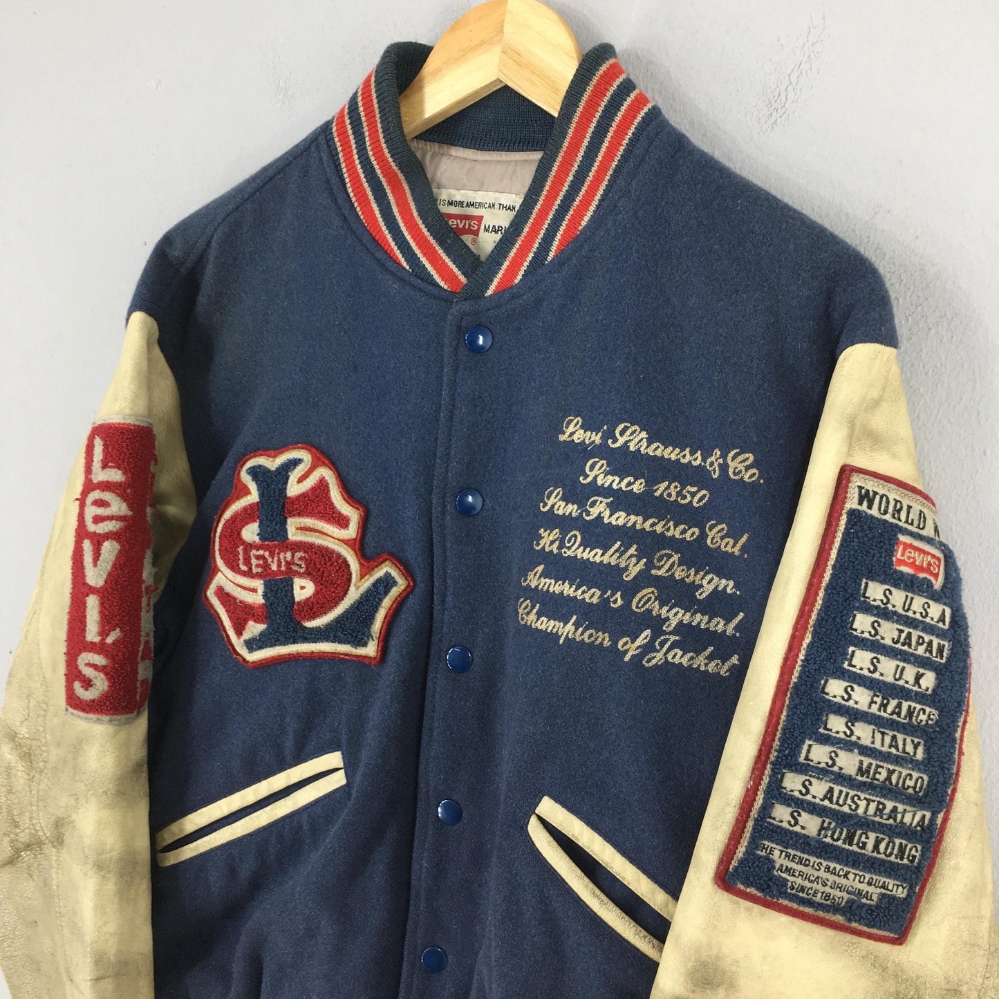 Levi's Strauss Varsity Button Jacket Medium