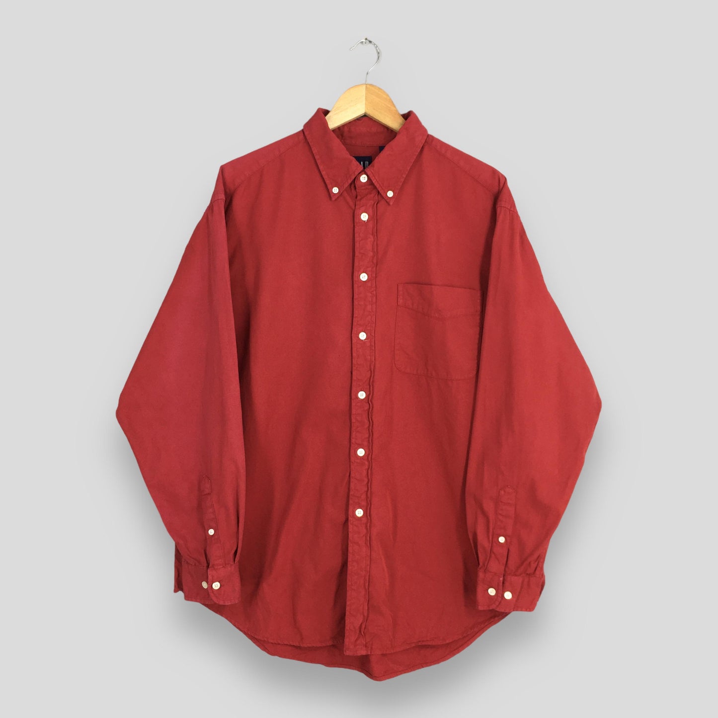 Gap Red Plain Shirt Large