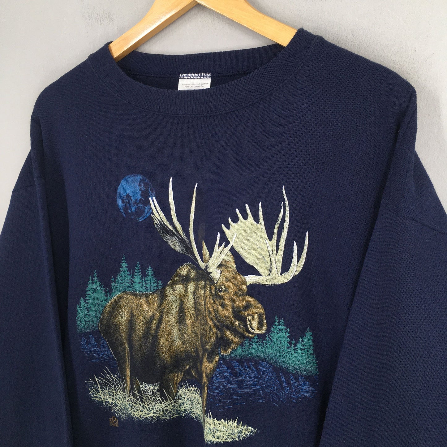 Moose Elk Deer Maryland Wildlife Graphics Sweatshirt XLarge